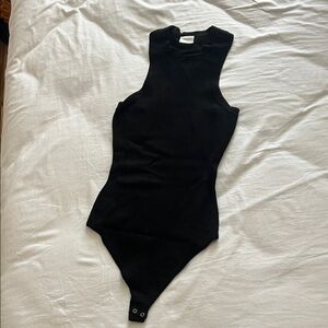 A&F Ribbed Knit Sleeveless One-Piece Bodysuit